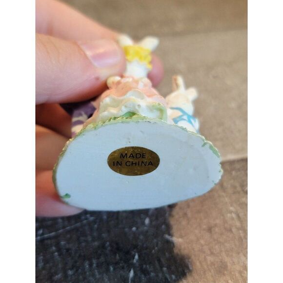 Ceramic Easter Bunny mail egg chick Village accessory decor - Picture 4 of 4